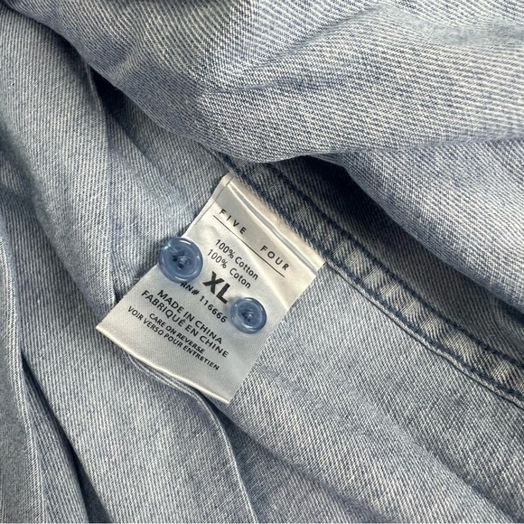 Five four men’a denim cotton button down shirt XL L14-10 - Picture 6 of 6